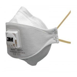 [3M 原廠獨立包裝] 3M™ Aura™ FFP1 拋棄式帶呼氣閥口罩 9312+ (1盒10個) 附送2個口罩用透明膠袋